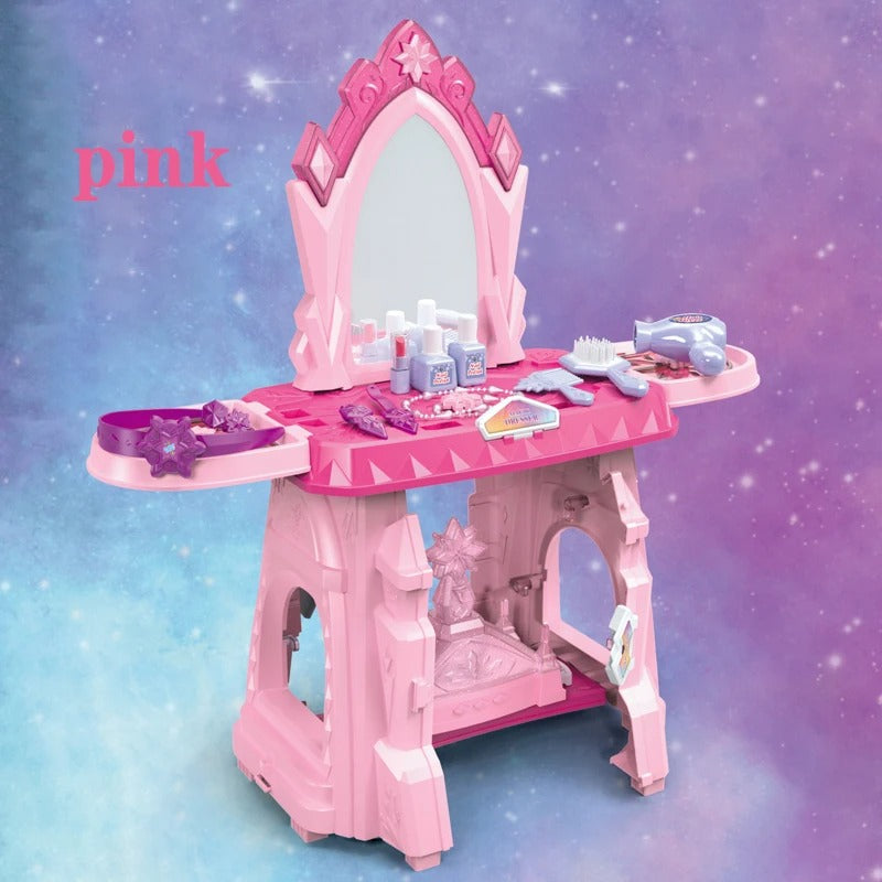 Coiffeuse bleue pour princesse + accessoires