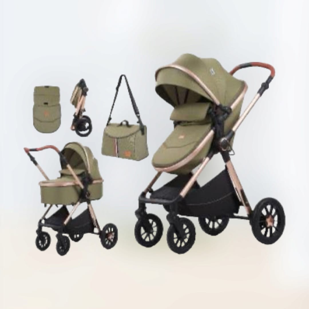 Poussette pliable 3 pièces