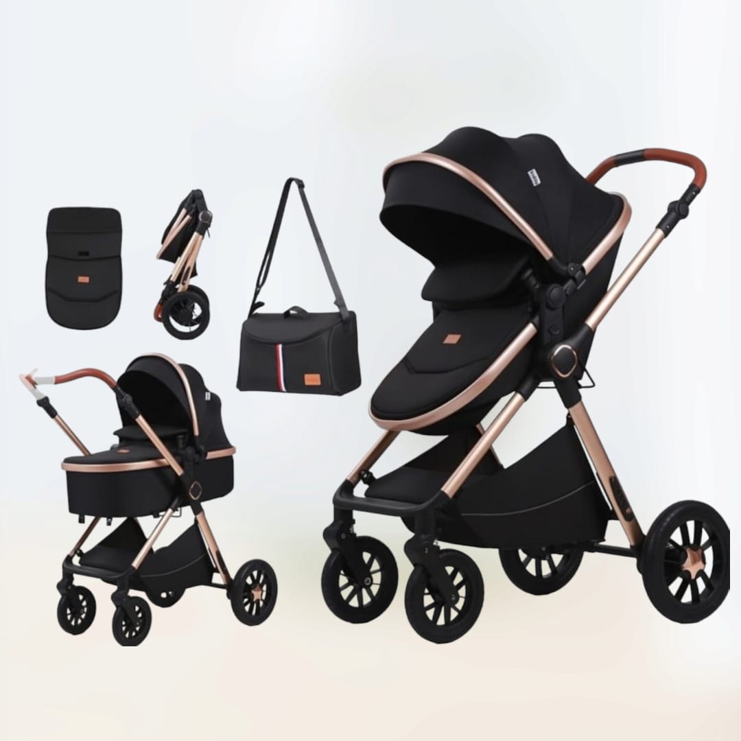 Poussette pliable 3 pièces