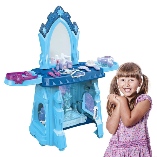 Coiffeuse bleue pour princesse + accessoires