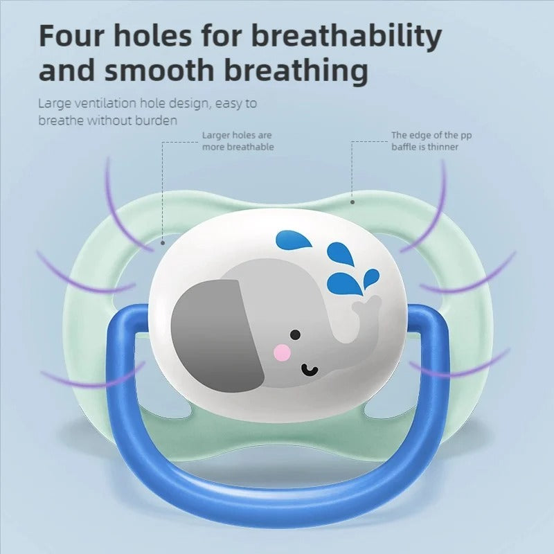 Tétine en silicone extra souple avec valve anti-colique intégrée. À utiliser uniquement avec les biberons Philips AVENT Classic